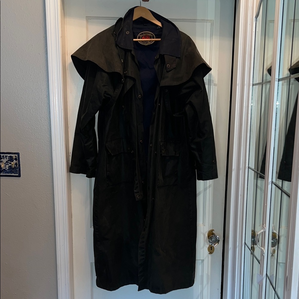 Vintage Oilskin Duster Riding coat full length Australian Outback